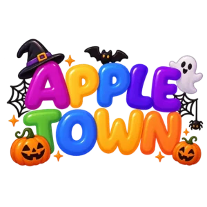 Apple Town Halloween Logo